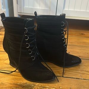 Faux Suede Heeled boots